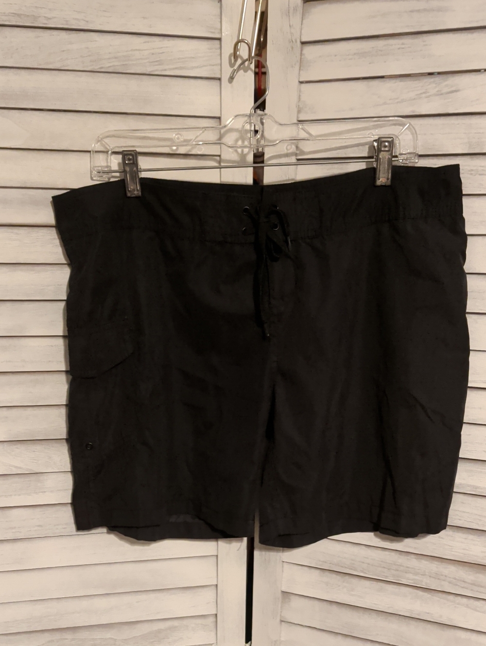 Art And Soul Black Drawstring Cargo Bermuda Shorts